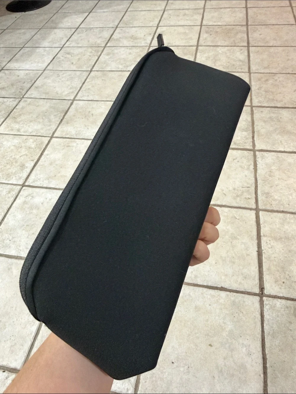 SKIMS Black Neoprene Logo Pouch